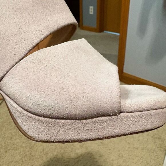 Free People Love is Everywhere leather platform block heel sandals size 37.5 cre - Picture 7 of 15